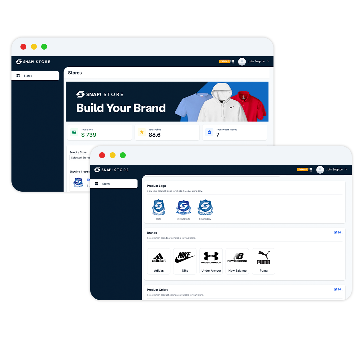 Store_ProductPage-4 (1) Snap! Store Dashboard home screen and Edit tab webpages